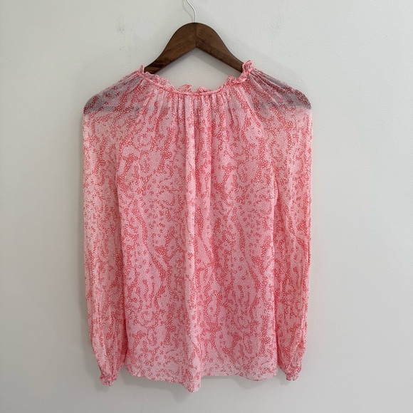 Diane Von Furstenberg 100% Silk Pink Wynn Blouse - Picture 7 of 7